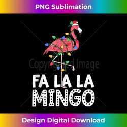 Fa La La Mingo Flamingo Christmas Tree Lights Tropical Xmas Tank Top - Bohemian Sublimation Digital Download - Chic, Bold, and Uncompromising