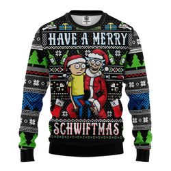 Merry Rick And Morty ugly christmas sweater &8211 Amazing Gift idea &8211 thanksgiving gift