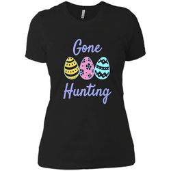 Gone Hunting Easter Egg Premium T-Shirt Next Level Ladies Boyfriend Tee