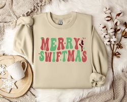 Taylor Swiftie Christmas Sweater, Merry Swiftmas Sweatshirt, Holiday Jumper, Christmas Music Lover Gift, Festive Winter