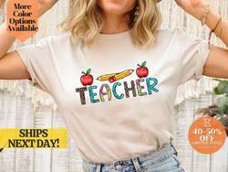 Teacher Apple Pencil T-Shirt  Gift for Educators, Apple Pencil T-Shirt  Teacher Gift  Back to School Shirt, Teacher Appr