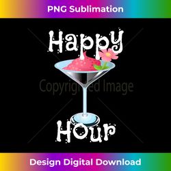 happy hour t- funny cocktail drinks bar tee - vibrant sublimation digital download - pioneer new aesthetic frontiers