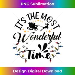 Funny Christmas Couples The Most Wonderful Time For A Beer - Eco-Friendly Sublimation PNG Download - Lively and Captivating Visuals