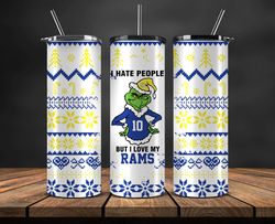 Los Angeles Rams Christmas Tumbler Png, NFL Merry Christmas Png, NFL, NFL Football Png 121