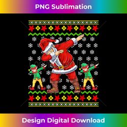Christmas Dabbing Santa Claus Elves Dab Dance Funny Humor - Sophisticated PNG Sublimation File - Striking & Memorable Impressions