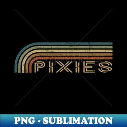 Pixies Retro Stripes - PNG Transparent Sublimation Design - Perfect for Sublimation Art