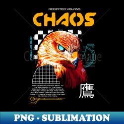 CHAOS HAWK - Modern Sublimation PNG File - Unleash Your Inner Rebellion