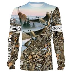 Goose hunting Custom Name 3D All over print T-Shirt, Long sleeves, Hoodie, Zip up Hoodie Personalized gift &8211 FSD102