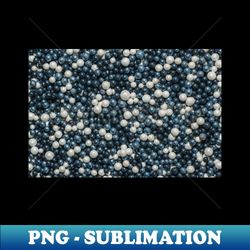 Black White and Silver Sprinkle Spheres Candy Photograph - High-Quality PNG Sublimation Download - Instantly Transform Your Sublimation Projects