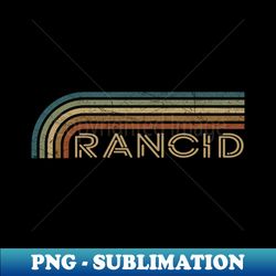 Rancid Retro Stripes - High-Resolution PNG Sublimation File - Vibrant and Eye-Catching Typography