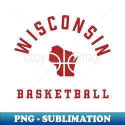 Wisconsin Basketball in Red - Instant PNG Sublimation Download - Spice Up Your Sublimation Projects