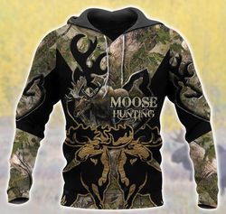 Moose Hunting Black 3D All Over Print | Unisex | Adult | Ht5275