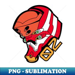 Evangelion Unit-02 - Retro PNG Sublimation Digital Download - Defying the Norms