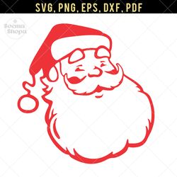 Santa svg Santa SVG file, Santa SVG, PNG Clipart, Compatible with Cricut and Cutting Machine