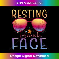 Resting Beach Face Sunglasses Beach Palm Tree Summer Holiday - Sophisticated PNG Sublimation File - Spark Your Artistic Genius