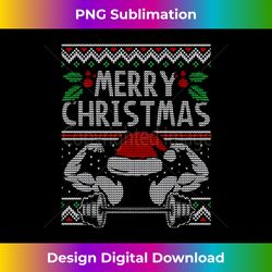 Weight Lifting Ugly Christmas Sweater Style Muscle - Innovative PNG Sublimation Design - Challenge Creative Boundaries