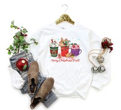 Christmas Coffee Sweatshirt,Merry Christmas Coffee Shirt,Christmas Latte Sweatshirt,Funny Coffee TShirt,Coffee Lover Shi