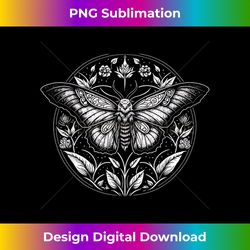 Moth Lepidoptera Heterocera Folkloric Wiccan Nature Goth - Minimalist Sublimation Digital File - Tailor-Made for Sublimation Craftsmanship