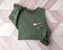 Christmas Heart Chicken Pocket Size Sweatshirt, Christmas Shirt, Christmas Gift, Funny Christmas Shirt,Chicken Lover Shi