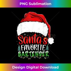 Santa's Favorite Bartender Funny Christmas Bartender - Chic Sublimation Digital Download - Animate Your Creative Concepts