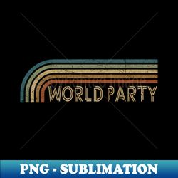 World Party Retro Stripes - Premium PNG Sublimation File - Capture Imagination with Every Detail