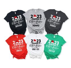 Customizable 2023 Family Christmas Shirt, Matching Family Christmas Shirts, Custom 2023 Family Christmas Shirt, Christma