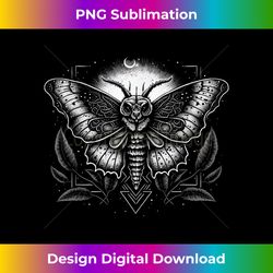 Moth Moon Geometry Heterocera Folkloric Wiccan Nature Goth - Timeless PNG Sublimation Download - Pioneer New Aesthetic Frontiers
