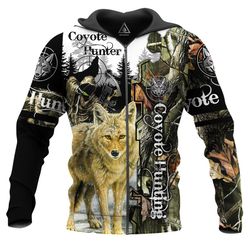 Coyote Hunting 3D All Over Print | Hoodie | Unisex | Full Size | Adult | Colorful | HT4216