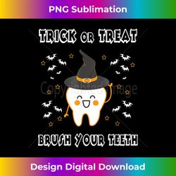 trick or treat brush your teeth dentist halloween costume - classic sublimation png file - immerse in creativity with every design