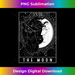 Tarot Card Crescent Moon And Cat Graphic - Contemporary PNG Sublimation Design - Craft with Boldness and Assurance
