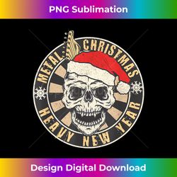 Metal Christmas Heavy New Year Skull Santa Hat Rock Music - Deluxe PNG Sublimation Download - Enhance Your Art with a Dash of Spice