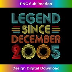 Legend Since December 2005 Vintage December 2005 Birthday - Urban Sublimation PNG Design - Tailor-Made for Sublimation Craftsmanship