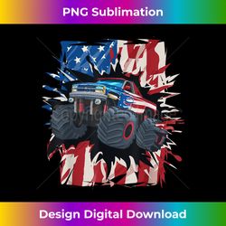 Monster Truck 4th Of July Boys American Flag Men USA - Sophisticated PNG Sublimation File - Access the Spectrum of Sublimation Artistry