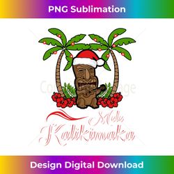 Tiki Mele Kalikimaka Merry Christmas T- Long Sleeve - Luxe Sublimation PNG Download - Access the Spectrum of Sublimation Artistry