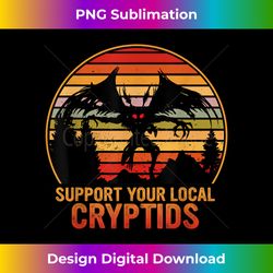 Mothman Funny Support Your Local Cryptid Cryptozoology Meme - Innovative PNG Sublimation Design - Animate Your Creative Concepts