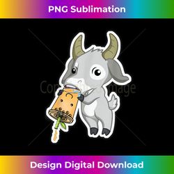 Year of the Goat Sheep Derpy Bubble Boba Tea Chinese Zodiac - Luxe Sublimation PNG Download - Immerse in Creativity with Every Design