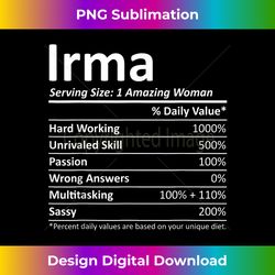 IRMA Nutrition Personalized Name Funny Christmas Gift Idea - Classic Sublimation PNG File - Rapidly Innovate Your Artistic Vision