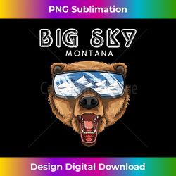 Montana Big Sky - USA Grizzly Ski - Contemporary PNG Sublimation Design - Crafted for Sublimation Excellence