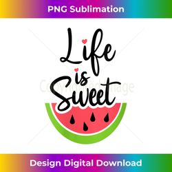 Womens Life is Sweet Watermelon V-Neck - Vibrant Sublimation Digital Download - Challenge Creative Boundaries