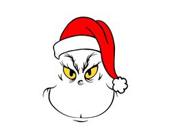 Grinch Christmas SVG, christmas svg, grinch svg, grinchy green svg, funny grinch svg, cute grinch svg, santa hat svg 235