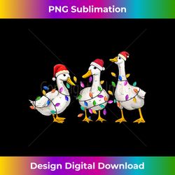 Merry Goosemas Lights Funny Christmas Holidays Silly Goose Long Sleeve - Futuristic PNG Sublimation File - Enhance Your Art with a Dash of Spice