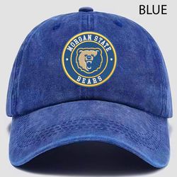 Morgan State Bears NCAA Embroidered Distressed Hat, NCAA Morgan State Bears Logo Embroidered Hat, Baseball Cap