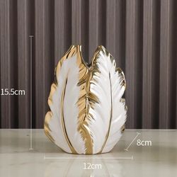 Nordic light luxury gold painted,  creative home decoration,  porch decoration, ceramic high-end vases
