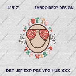 Winter Embroidery Files, Merry Christmas Embroidery, Joy To The World Designs, Instant Download