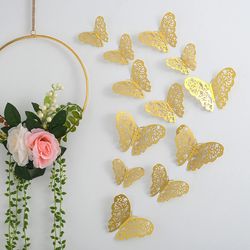 butterflies decorations home decor accessories, 12 pcs 3d multicolor butterflies wall sticker,  home decoration