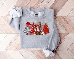 Baseball Christmas Trees Sweatshirt,Christmas Family Shirt,Christmas Gift,Holiday Gift,Christmas Family Matching Shirt,C