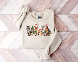 Christmas Dog Sweatshirt,Dog Owner Christmas Gift,Christmas Crewneck,Holiday Sweater, Xmas Tee,Womens Christmas Dog Swea