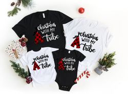 Christmas with My Tribe Shirt, Christmas Family Shirt, Christmas Shirt, Matching Family Christmas Shirts, Buffalo Plaid