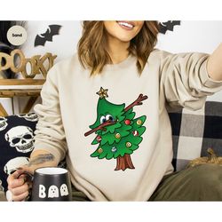 Christmas Tree Hoodies, Merry Christmas Sweatshirt, Santa Long Sleeve Shirt, Holiday Sweatshirt, Xmas Sweatshirts, Chris