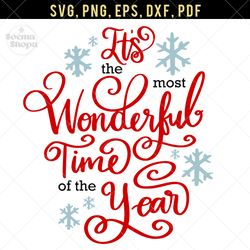 The Wonderful Time of the Year SVG, PNG Clipart, Compatible with Cricut and Cutting Machine